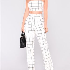 Striped set pants and top